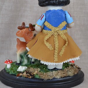 Snow White in the Forest with Her Animal Friends Doll, Antique and Upcycled image 8