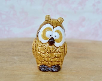 Vintage Small Ceramic Owl Figurine Stamped Japan