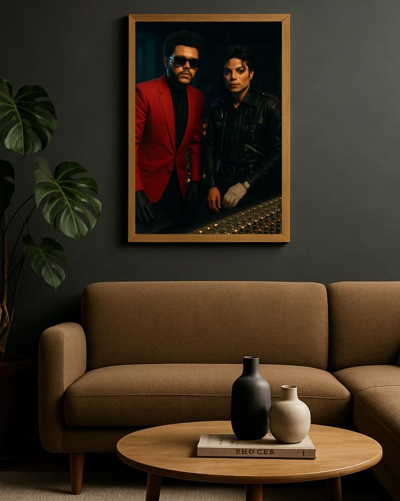 The Weeknd Meets Michael Jackson – Digital Wall Art | Iconic Music ...