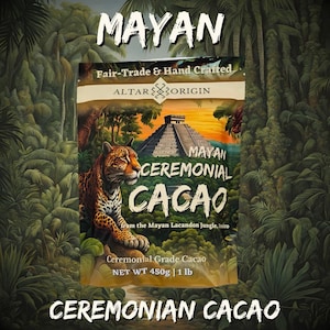 Zeremonielle Kakao | 100% reine Criollo-Kakaopaste | Maya-Tradition | Ethisch bezogen aus Mexiko | 1pfd