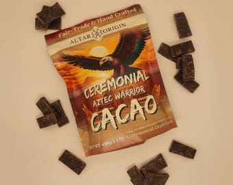 Aztec Warrior Cacao Blend | 1lb Spiced 70% Ceremonial Cacao | Mexican Ritual Drink for Strength