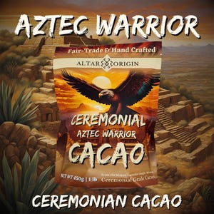 Aztec Warrior Cacao Blend | 1lb Spiced Ceremonial Cacao | Mexican Ritual Drink for Strength