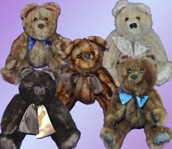 stuffed animals made from fur coats