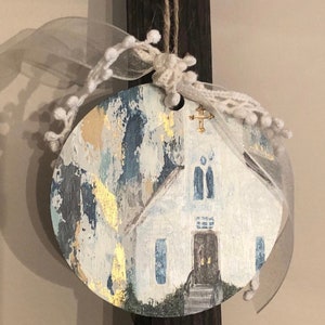 Hand painted ornament custom ornament , Church ornament