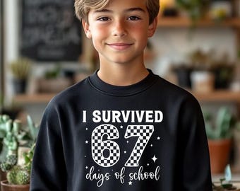 I Survived 67 Days of School Sweatshirt, Teacher Hoodie