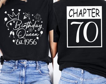 Custom 70th Birthday Shirt for Women | Birthday Queen Tee
