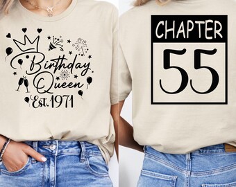 Custom 55th Birthday Shirt for Women | 1971 Birthday Tee