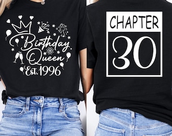Custom 30th Birthday Shirt Women | Birthday Queen Tee