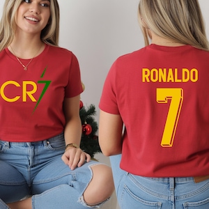 Ronaldo T-Shirt, Cristiano Ronaldo Soccer Shirt, CR7 Soccer Tee, Football Shirt immagine 1