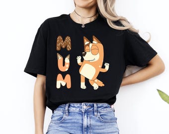 Bluey Mum Shirt, Cartoon Family Matching Tee