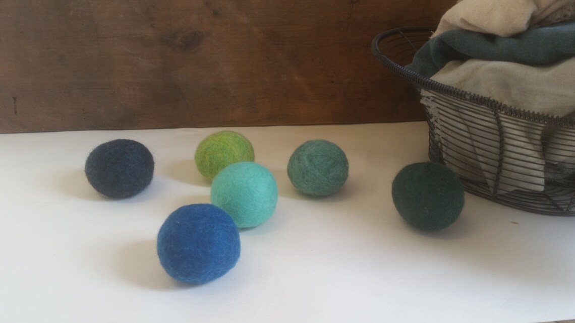 Wool Dryer Balls Set of 6 Trees and Seas Free Shipping to Etsy