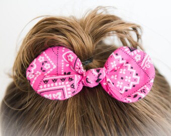 Bandana Hair Clip Bandana Headband Baby Girl Headband Etsy