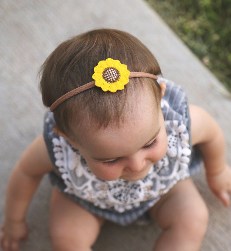 baby girl sunflower headband