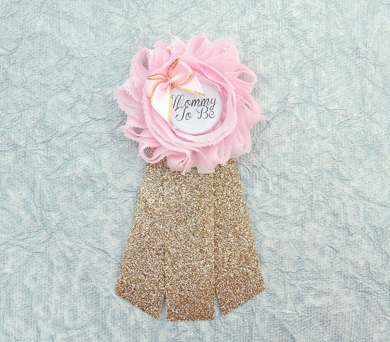 Light pink gold pin Mommy-To-Be Pin Pink And Gold Corsage Gold Mommy To Be Corsage Pink And Gold Mommy-To-Be Gold Baby Shower Pin