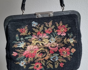 50s Petit Point Needlepoint Bag