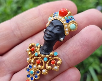 Original Askew London blackamoor girl brooch video