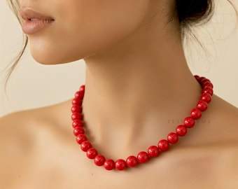 ヴィンテージのロングクリアクォーツビーズ、磨き石ネックレス