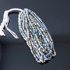 AAA+ Lösa Boulder Opal-pärlor - 7-8 mm Opal Slät Rondell Handgjord Ädelsten - Smyckestillverkning