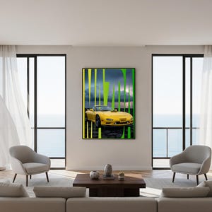 Mazda RX-7 Digital Poster | Vertical JDM Car Wall Art | Instant Download High-Res Printable Artwork