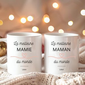 Best Mom/Grandma mug, ceramic mug for Mother&#39;s Day, personalized gift idea with first name, item to offer to your family