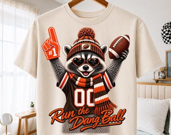 Run the Dang Ball PNG, Football Raccoon PNG, Vintage Football PNG, Varsity Football png, Digital Download