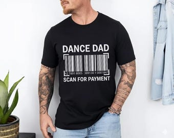 ダンスパパ PNG、ダンスパパの面白いシャツデザイン、支払い用バーコードグラフィックのスキャン、ガールパパダンスコンテストのデジタルダウンロード