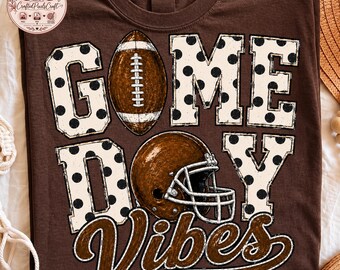 Game Day Vibes PNG, Leopard Football PNG, Vintage Football PNG, Football Shirt, Digital Download