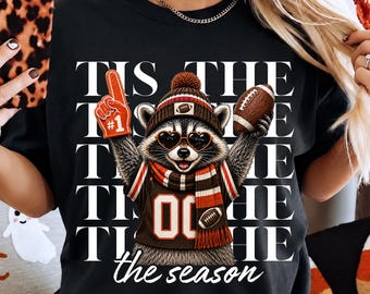 To The Season PNG, Football Raccoon png, Vintage Football PNG, Game Day PNG, Digital Download