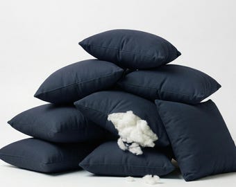 Housse de coussin en coton uni, Housse de coussin style campagnard, Coussin neutre, Housse de coussin décorative, Oreiller en coton doux