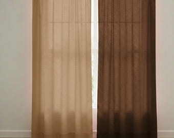 Panneaux de rideaux en coton unis, filtration de la lumière, rideaux minimalistes modernes