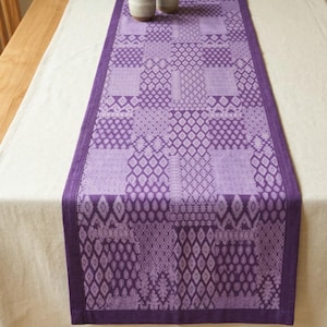 Katoenen tafelkleed met handblokbedrukking, patchworkontwerp boerderij eetkamerdecor rond en rechthoekig