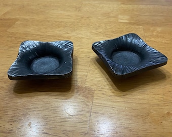 Portavelas de té extra pesado, forjado a mano.
