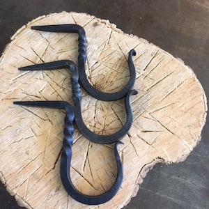 Trio of Hand Forged Drive Hooks