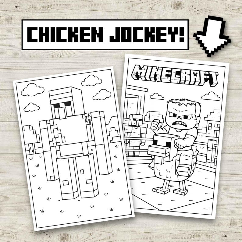 20 Printable Minecraft Coloring Pages for Kids – PDF Digital Download ...