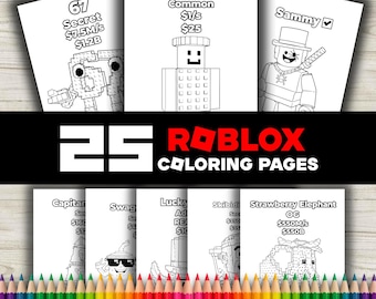 Roblox Steal a Brainrot Malbuch - 25 Brainrot Charaktere zum Ausdrucken (Digital PDF Download)