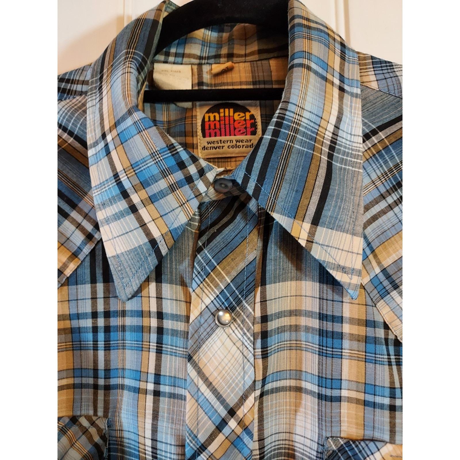 Chemise à manches longues vintage Miller Western Wear homme