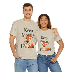 Nazdravii Keep Moving Forward Unisex Heavy Cotton Tee, Motivational T-Shirt, Fitness Apparel, Casual Wear, Inspirational Gift