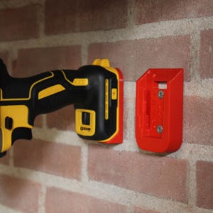For DeWalt Battery or Tool Holder | Wall/Ceiling Mount | 18V Battery Dock & Tool Hook | Secure Power Tool Organizer