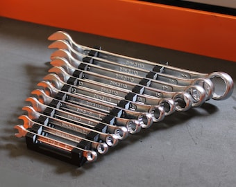 Organizzatore Magnetico Per Chiavi Inglesi - 2 Pezzi Con 12 Slot Ciascuno - Per Chiavi Metriche E SAE