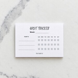Habit Tracker Notepad