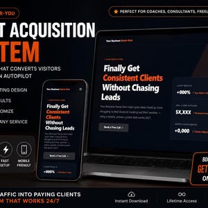 Landing Page de Conversion – Système d’Acquisition Client Prêt à l’Emploi (Design + Copy + Booking)