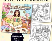 Self Love Coloring Book: 35 Cozy Daily Life Pages (Digital Download