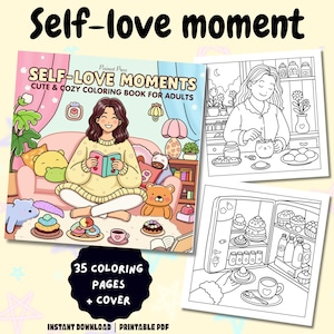 self love self date self care coloring book for women and teen bold and easy cute and comfy relaxation and stress relief