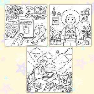 self love self date self care coloring book for women and teen bold and easy cute and comfy relaxation and stress relief