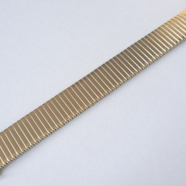 Mens gold plated expanding watch bracelet watchband