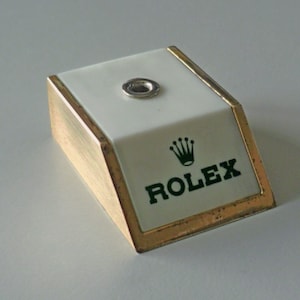 Swiss made vintage Rolex single watch display block stand
