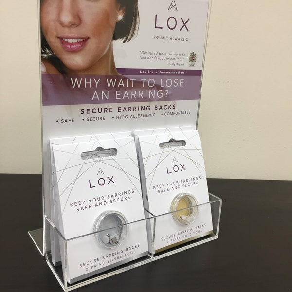 Lox earring backs hypo-allergenic locking earring backs butterfly fittings two pairs in each pack