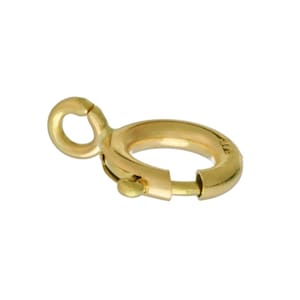 5mm 9 carat yellow gold bolt ring with open ring