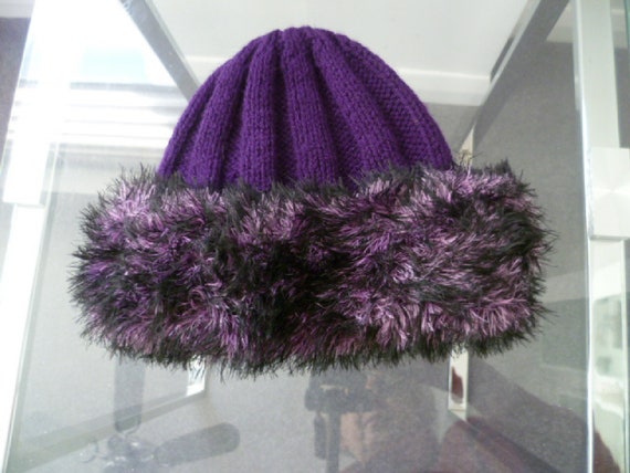 Cappello Da Donna Pelliccia Sintetica Trapper Lavorato A Maglia - Foto 2