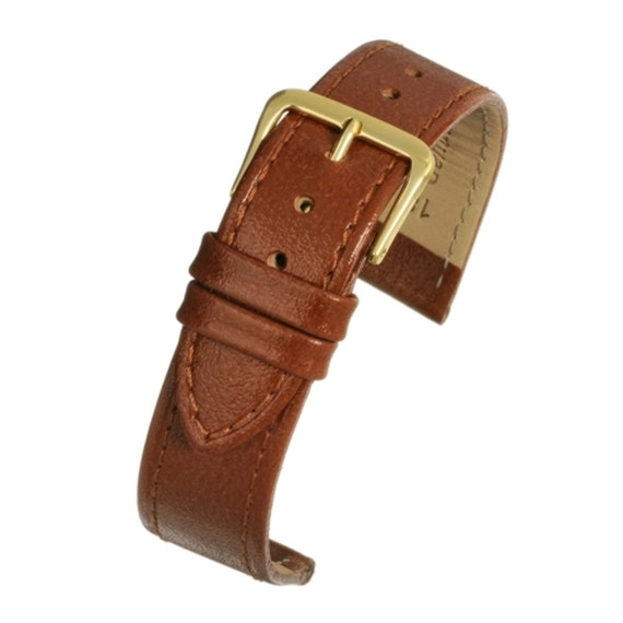 Mens 20mm Genuine Leather Watch Strap Watch Band Buffalo Grain Etsy